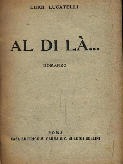 Al di là.. - Luigi Lucatelli - copertina