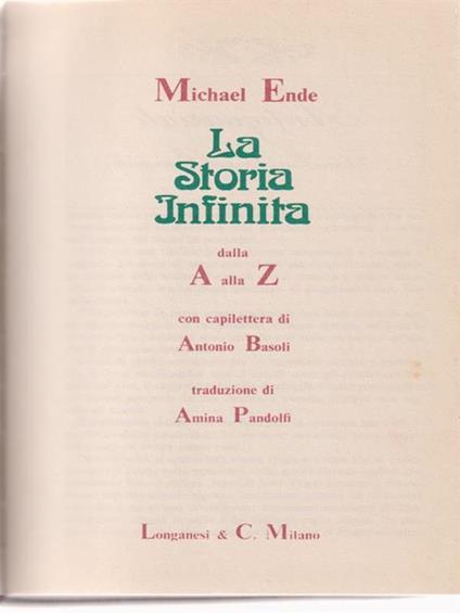 La Storia Infinita - Michael Ende - copertina