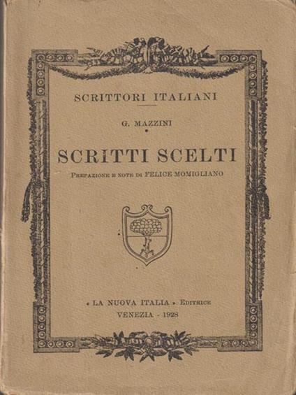 Scritti scelti - G. Mazzini - copertina