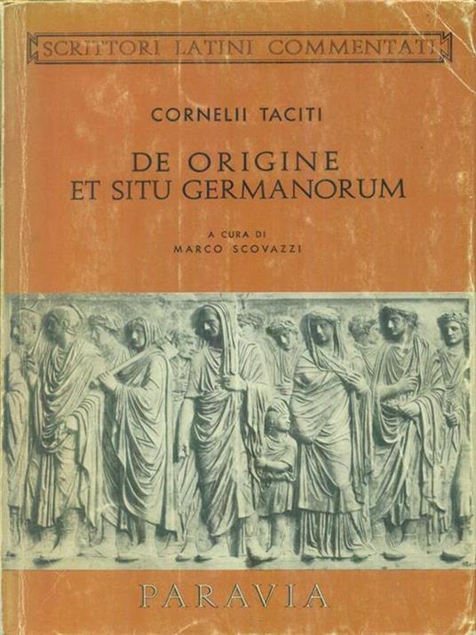   De origine et situ Germanorum - Cornelii Taciti - copertina