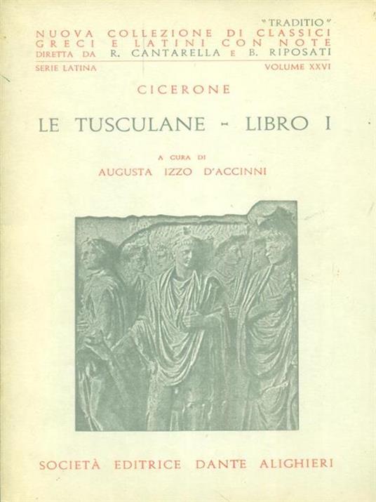 Le  Tusculane Libro I - Cicerone - copertina