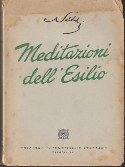   Meditazioni dell'esilio - Francesco Nitti - copertina