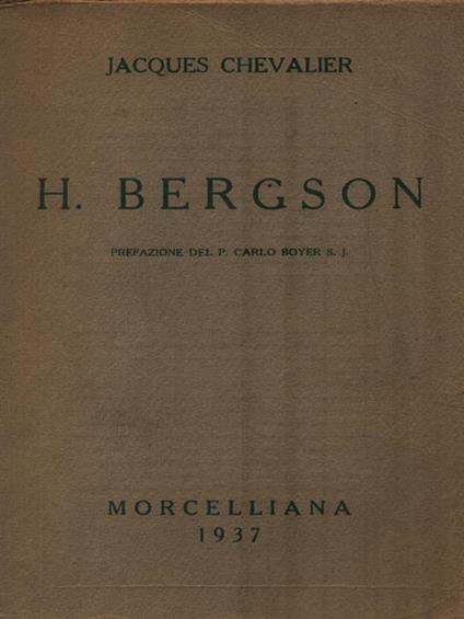   H. Bergson - Jacques Chevalier - copertina