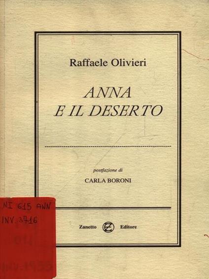   Anna e il deserto - Raffaele Olivieri - copertina