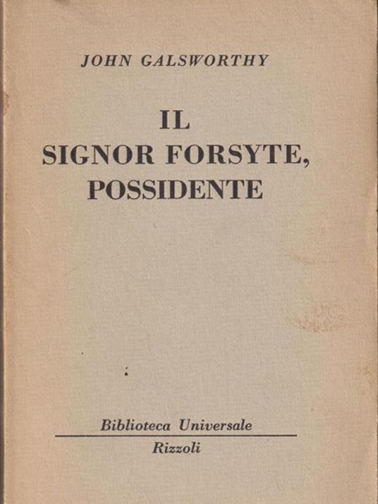 Il signor Forsyte, possidente - John Galsworthy - copertina