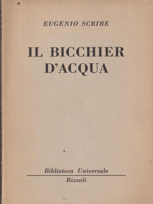 Il bicchier d'aqua - Eugenio Scribe - copertina