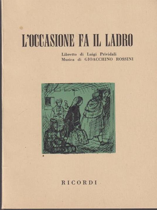 L' occasione fa ladro - Gioachino Rossini - copertina