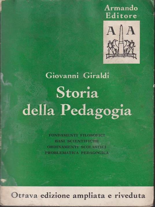   Storia della pedagogia - Giovanni Giraldi - copertina