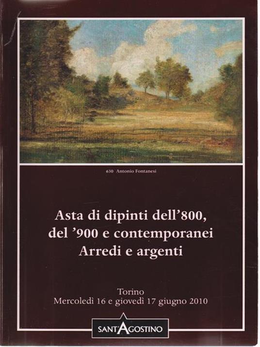   Galleria Sant'Agostino. Dipinti  e arredi. Torino 16-17 giugno 2010 - copertina