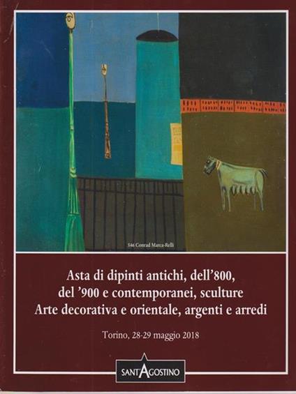   Asta 146. Dipinti, sculture, argenti e arredi. Sant'Agostino casa d'aste. Torino 28-29 maggio 2018 - copertina