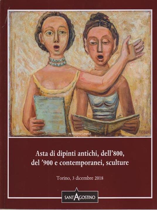   Asta 148. Dipinti e sculture. Sant'Agostino casa d'Aste. Torino 3 dicembre 2018 - copertina