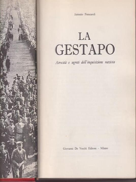 La Gestapo - Antonio Frescaroli - copertina