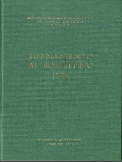   Supplemento al bollettino 1974 - copertina