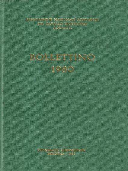   Bollettino 1980 Associazione allevatori cavallo trottatore - copertina