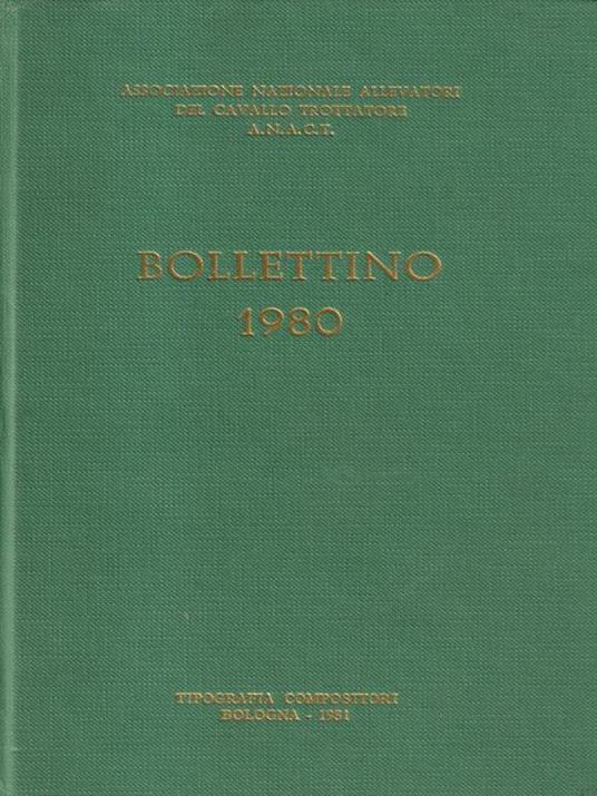   Bollettino 1980 Associazione allevatori cavallo trottatore - copertina