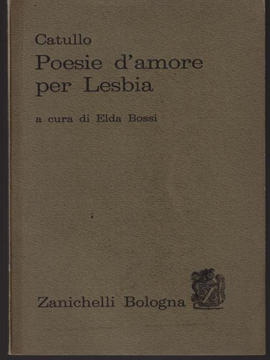   Poesie d'amore per Lesbia - G. Valerio Catullo - copertina
