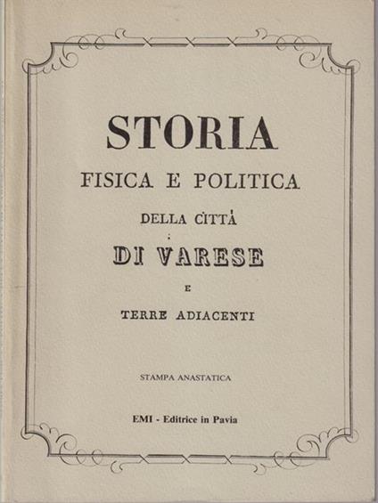   Storia fisica e politica della città di Varese - copertina