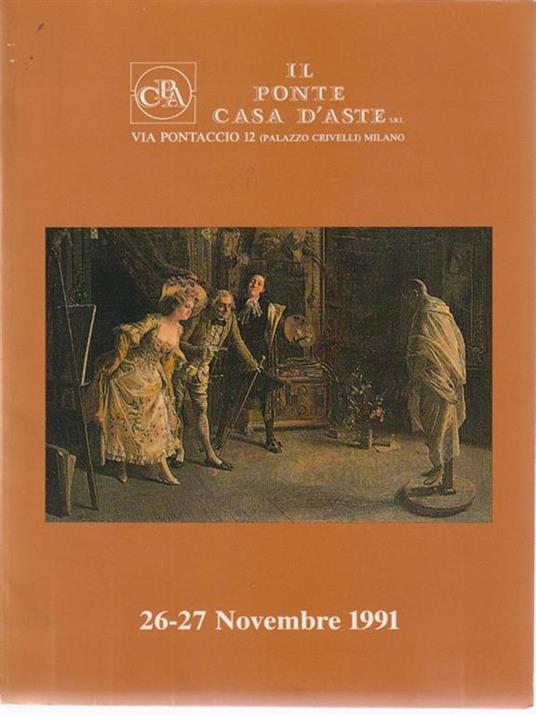 Il Ponte. Casa d'Aste. Asta 77/26-27 novembre 1991 - copertina