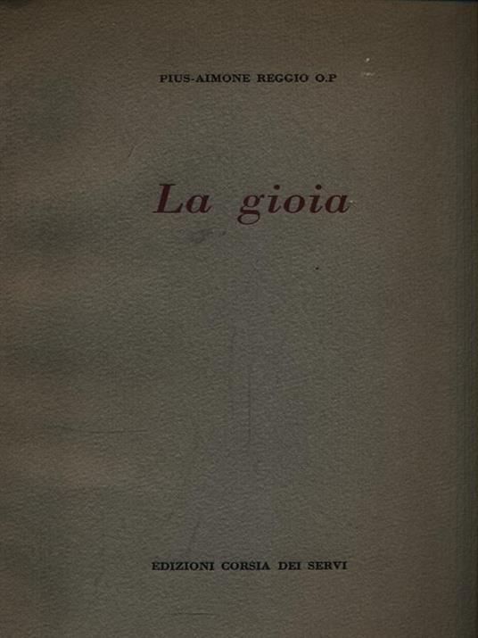 La gioia - Pius-Aimone Reggio - copertina