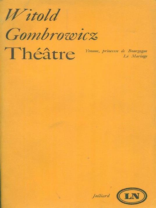   Theatre - Witold Gombrowicz - copertina