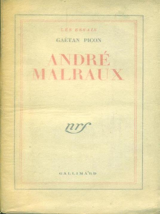   Andrè Malraux - Gaetan Picon - copertina