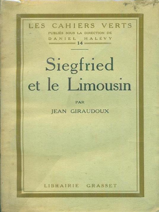   Siegfried et le Limousin - Jean Giradoux - copertina