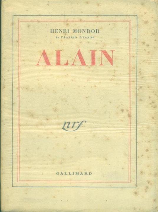   Alain  - Henri Mondor - copertina