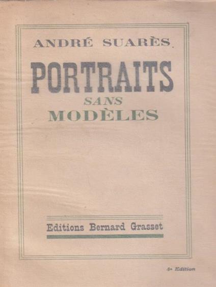 Portraits sans modeles - André Suares - copertina