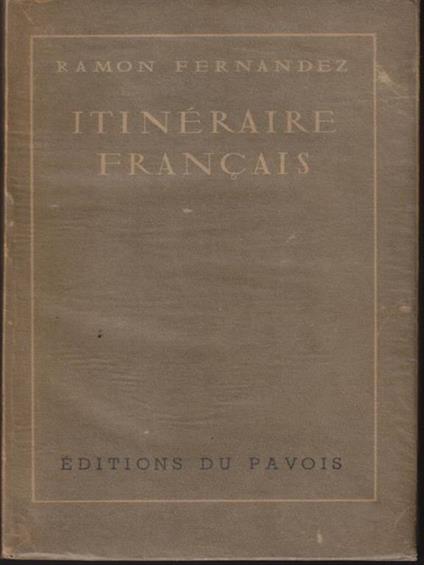 Itineraire francais - Ramon Fernandez - copertina