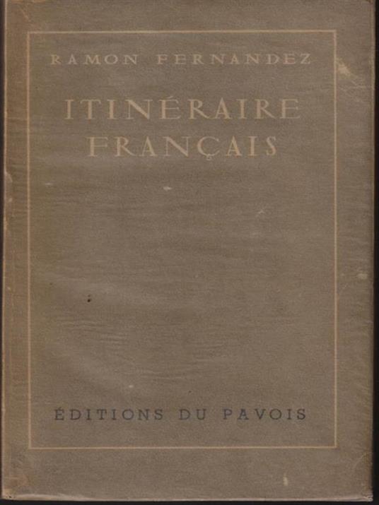 Itineraire francais - Ramon Fernandez - copertina