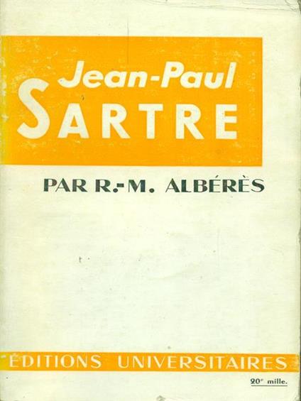 Jean-Paul Sartre - R.-M. Alberes - copertina