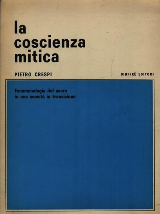 La cosienza mitica - Pietro Crespi - copertina