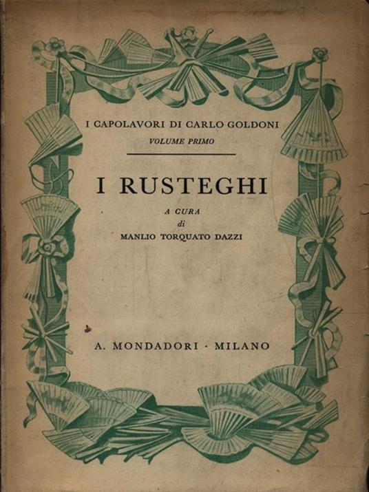 I rusteghi - Carlo Goldoni - copertina