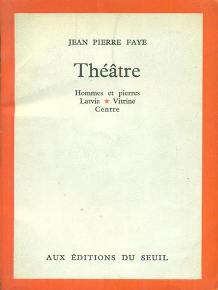   Theatre - Jean Pierre Faye - copertina