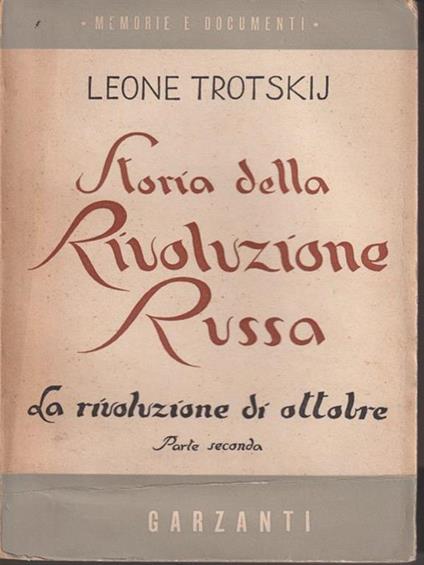   Storia della rivoluzione russa. 3vv - Leone Trotskij - copertina