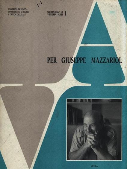   Per Giuseppe Mazzariol - copertina