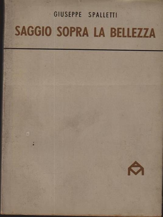   Saggio sopra la bellezza - Giuseppe Spalletti - copertina
