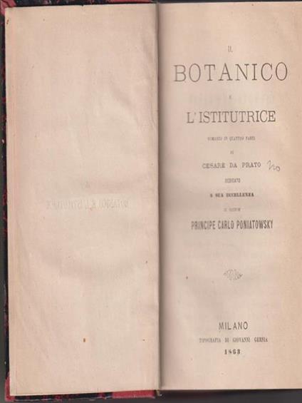 Il botanico e l'istitutrice/ Mademoiselle Beata - Cesare Da Prato - copertina