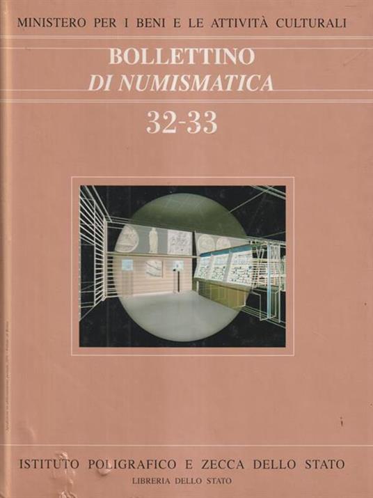   Bollettino di numismatica 32-33 - copertina