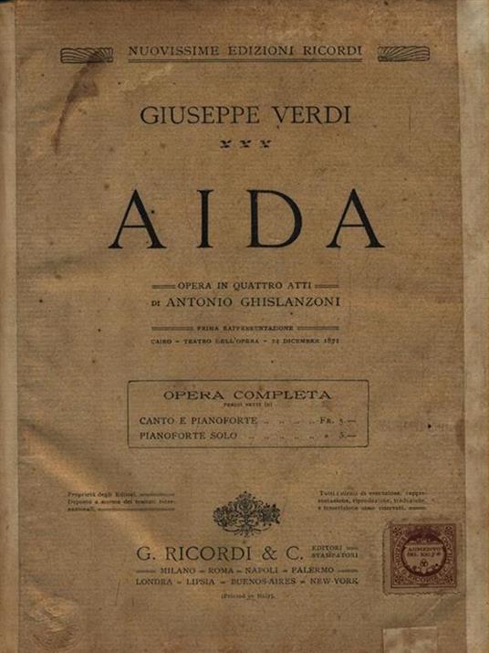 Aida - Giuseppe Verdi - copertina