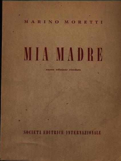 Mia madre - Marino Moretti - copertina