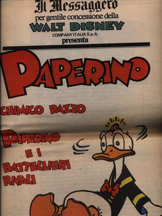 Paperino chinico pazzo - Paperino e i battellieri rivali - Walt Disney - copertina