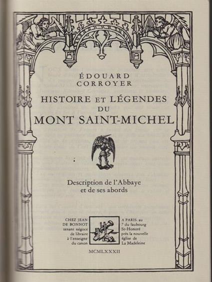 Histoire et legendes du Mont Saint-Michel - copertina