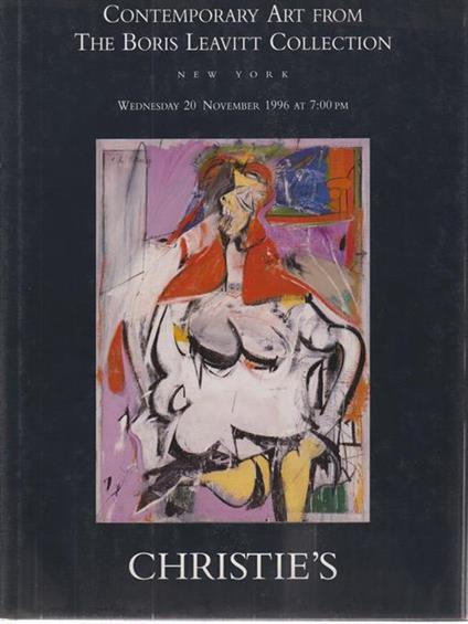 Christie's Auction 8556/ New York Wednesday 20 november 1996 - copertina