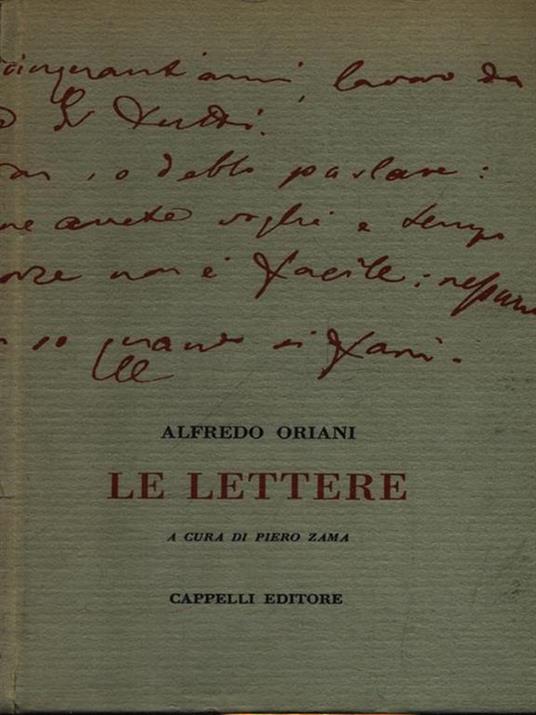 Le lettere - Alfredo Oriani - Libro Usato - Cappelli - | IBS