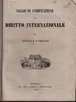 Saggio di codificazione del diritto internazionale