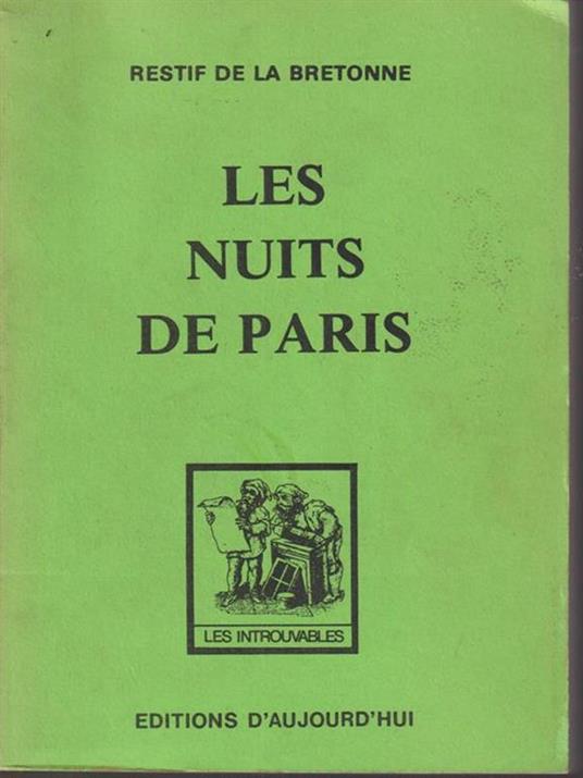 Les nuits de Paris - Restif De La Bretonne - copertina