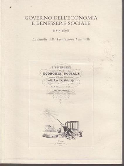   Governo dell'economia e benessere sociale - David Bidussa - copertina