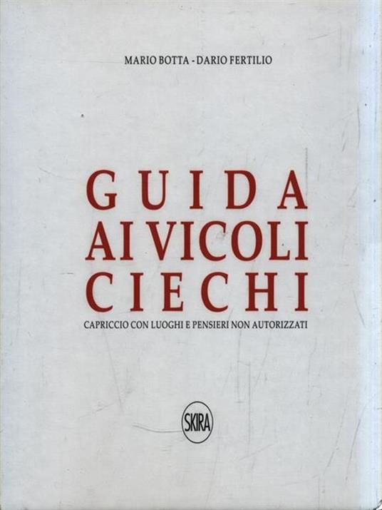 Guida ai vicoli ciechi - Mario Botta - copertina