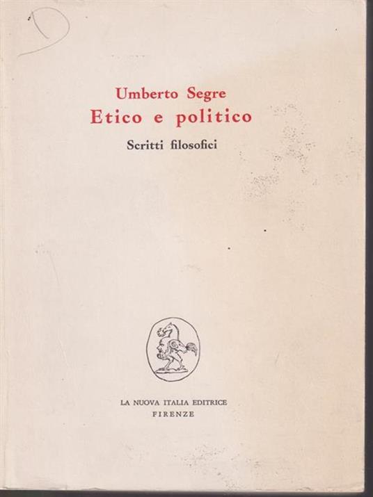Umberto Segre etico e politico - copertina